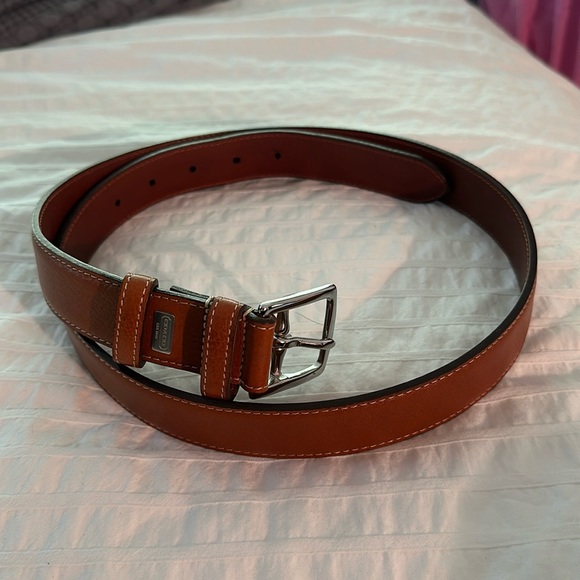 Coach Classic Men’s Brown Leather Belt - Picture 1 of 3